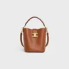 Petit sac seau Louise en cuir de veau lisse