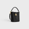 Petit sac seau Louise en cuir de veau lisse