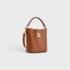 Petit sac seau Louise en cuir de veau lisse