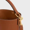 Petit sac seau Louise en cuir de veau lisse