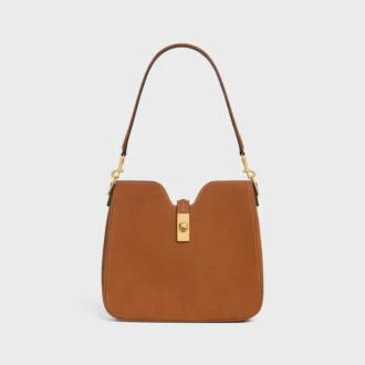 Petit sac souple Camille 16 en cuir de veau nubuck