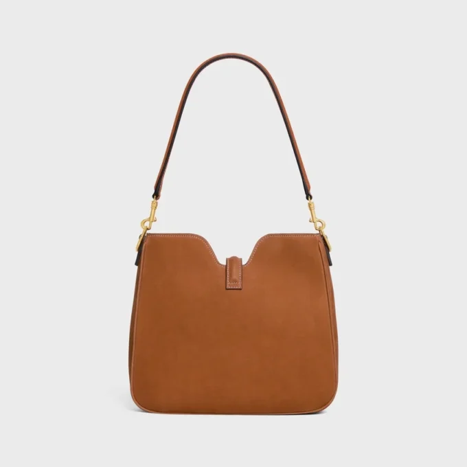 Petit sac souple Camille 16 en cuir de veau nubuck