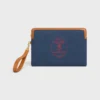 Petite pochette avec bandoulière Cuir Triomphe en textile brodé Petite pochette avec bandoulière Cuir Triomphe en textile brodé