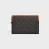 Petite pochette à bandoulière Cuir Triomphe en Triomphe Canvas et cuir de veau