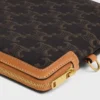Petite pochette à bandoulière Cuir Triomphe en Triomphe Canvas et cuir de veau