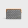 Petite pochette à bandoulière en Cuir Triomphe avec motif Jacquard Triomphe sur toute la surface