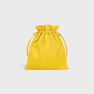 Petite pochette en cristal en cuir d&rsquo;agneau