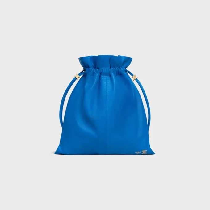 Petite pochette en cristal en cuir d&rsquo;agneau