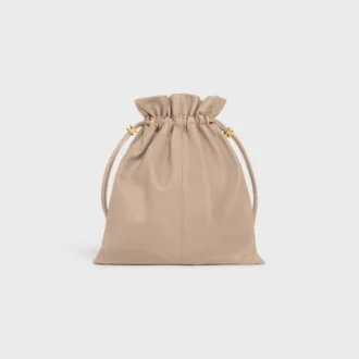 Petite pochette en cristal en cuir d&rsquo;agneau