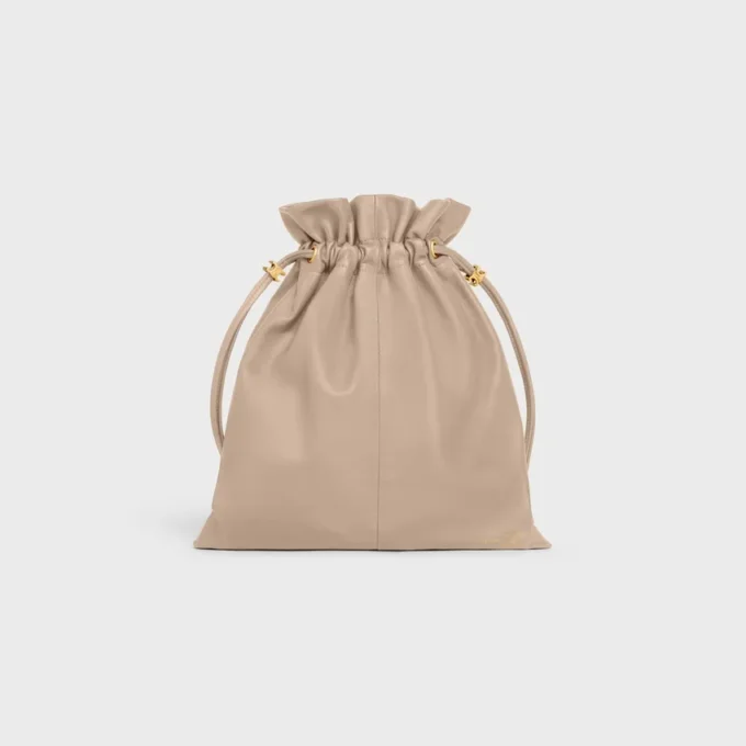 Petite pochette en cristal en cuir d&rsquo;agneau