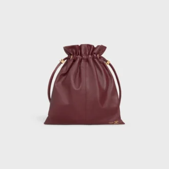 Petite pochette en cristal en cuir d&rsquo;agneau