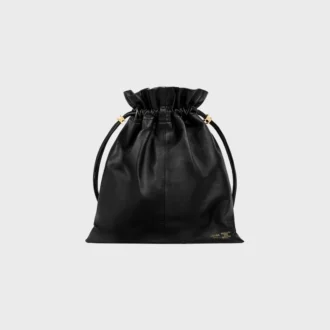 Petite pochette en cristal en cuir d&rsquo;agneau