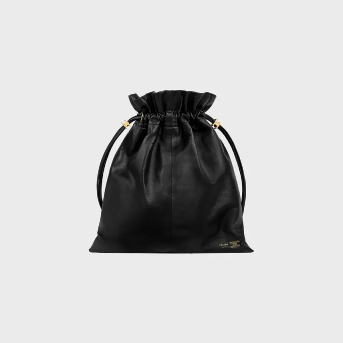 Petite pochette en cristal en cuir d&rsquo;agneau