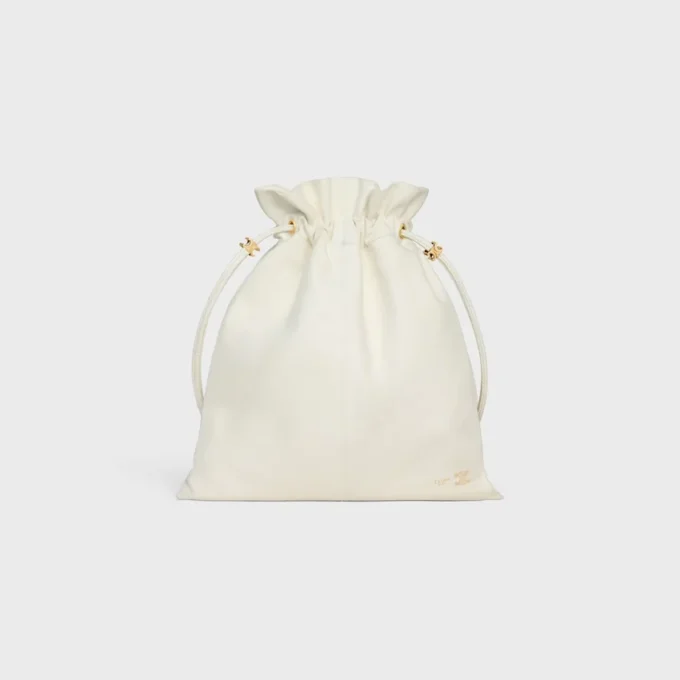 Petite pochette en cristal en cuir d&rsquo;agneau