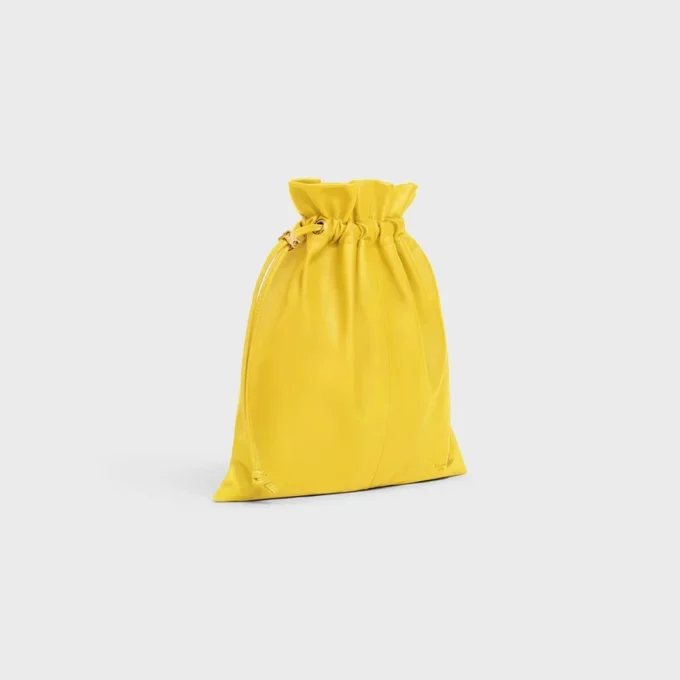 Petite pochette en cristal en cuir d&rsquo;agneau