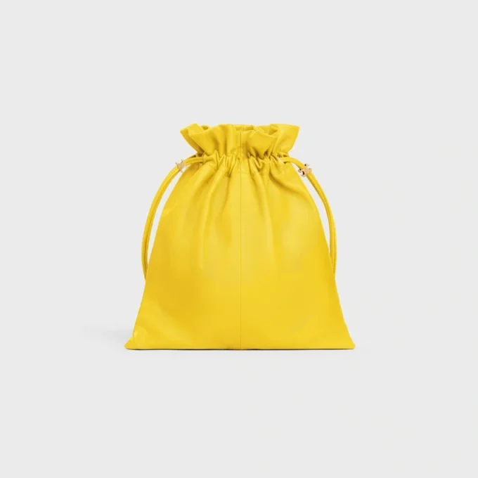 Petite pochette en cristal en cuir d&rsquo;agneau