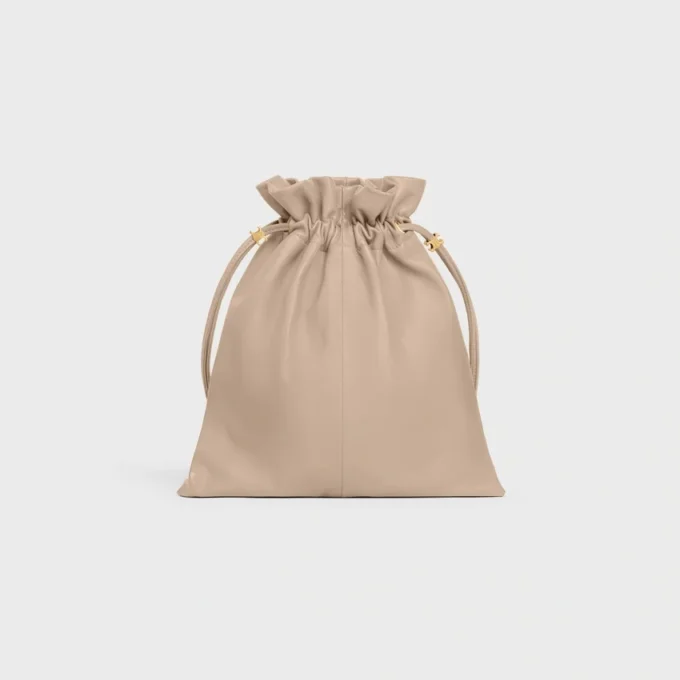 Petite pochette en cristal en cuir d&rsquo;agneau