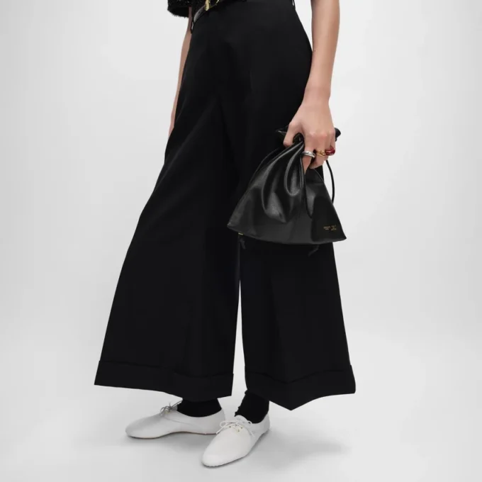Petite pochette en cristal en cuir d&rsquo;agneau