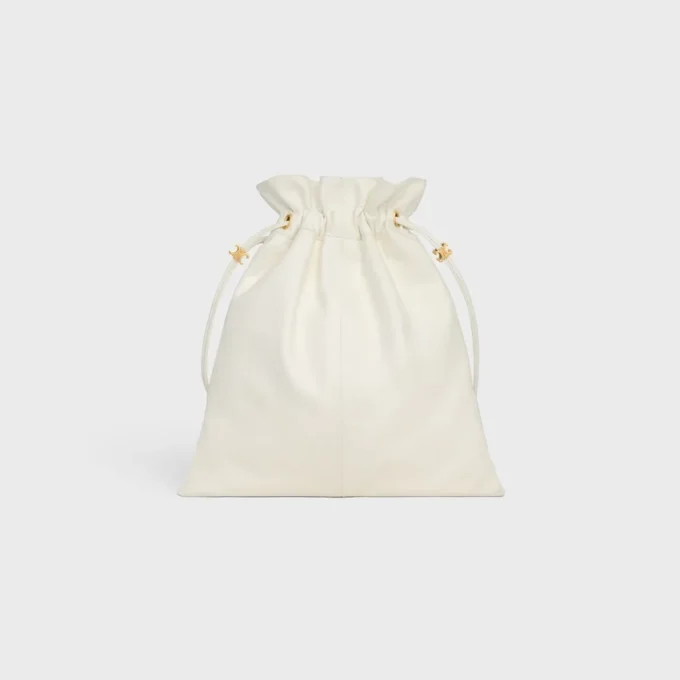 Petite pochette en cristal en cuir d&rsquo;agneau