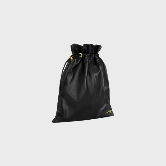 Petite pochette en cristal en cuir d&rsquo;agneau