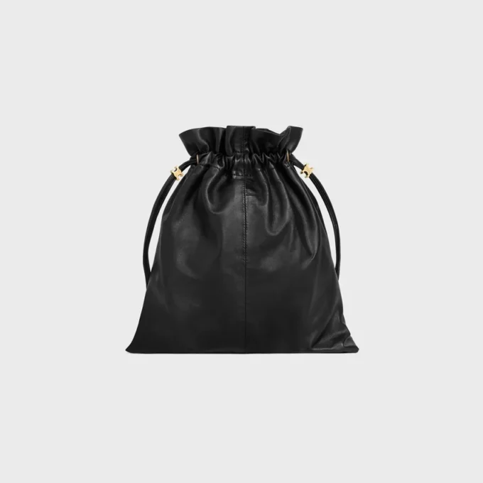 Petite pochette en cristal en cuir d&rsquo;agneau