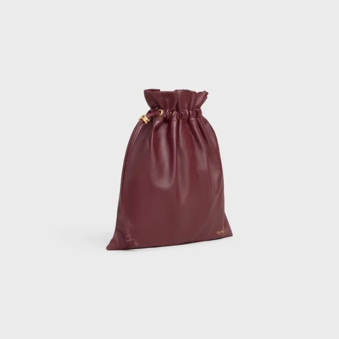 Petite pochette en cristal en cuir d&rsquo;agneau