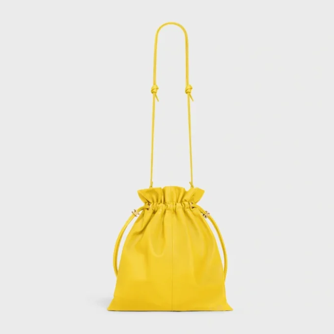 Petite pochette en cristal en cuir d&rsquo;agneau