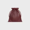 Petite pochette en cristal en cuir d&rsquo;agneau