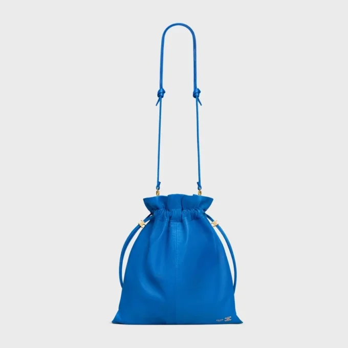 Petite pochette en cristal en cuir d&rsquo;agneau