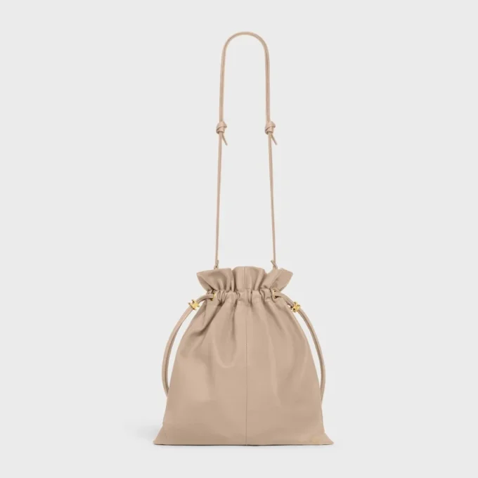 Petite pochette en cristal en cuir d&rsquo;agneau
