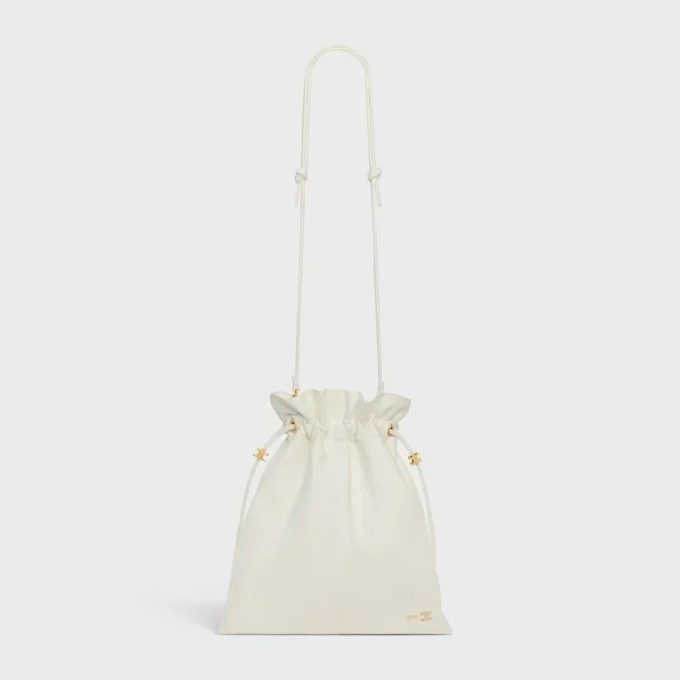 Petite pochette en cristal en cuir d&rsquo;agneau