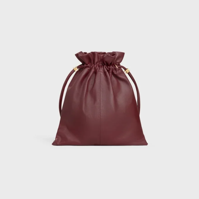 Petite pochette en cristal en cuir d&rsquo;agneau