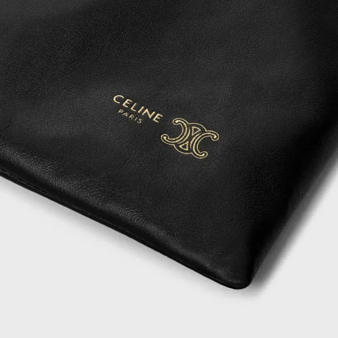 Petite pochette en cristal en cuir d&rsquo;agneau