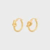 Petites créoles Knot en laiton avec finition dorée Petites créoles Knot en laiton avec finition dorée