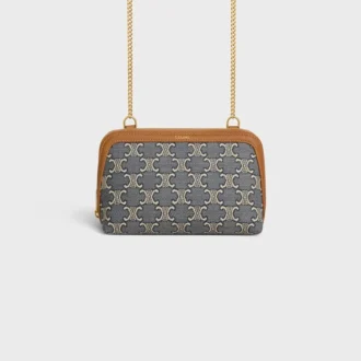 Pochette à chaîne en jacquard Triomphe intégral