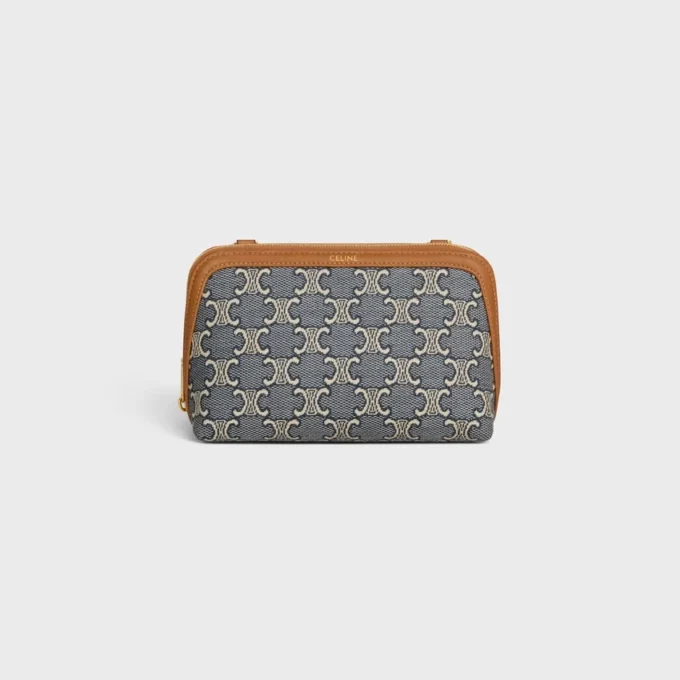 Pochette à chaîne en jacquard Triomphe intégral