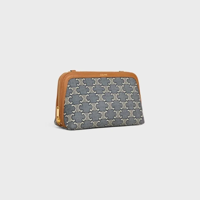 Pochette à chaîne en jacquard Triomphe intégral