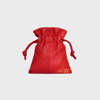 Pochette Micro Crystal en cuir d&rsquo;agneau lisse