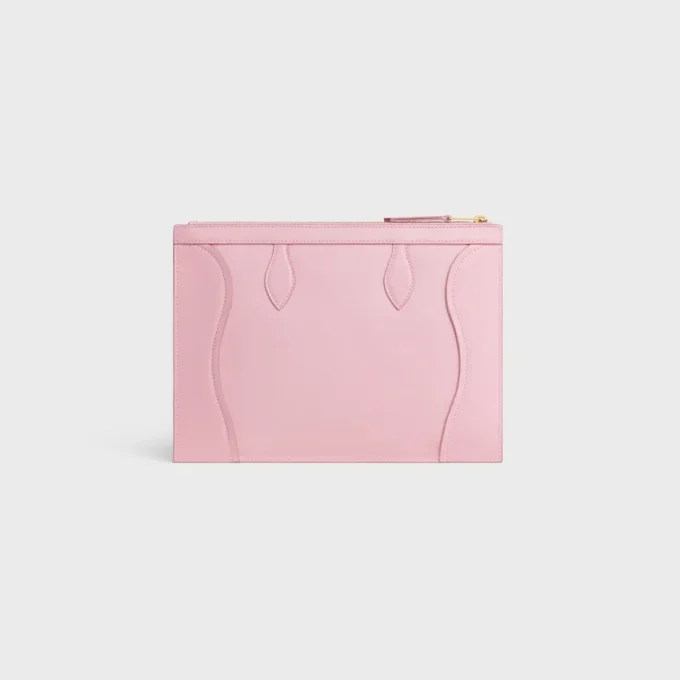 Pochette moyenne en cuir de veau brillant Pochette moyenne en cuir de veau brillant