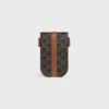 Pochette pour téléphone avec rabat en Triomphe Canvas et cuir de veau Pochette pour téléphone avec rabat en Triomphe Canvas et cuir de veau