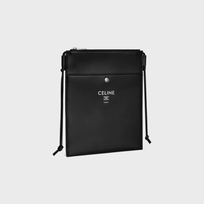 Pochette Sharp Take Away en cuir d&rsquo;agneau lisse