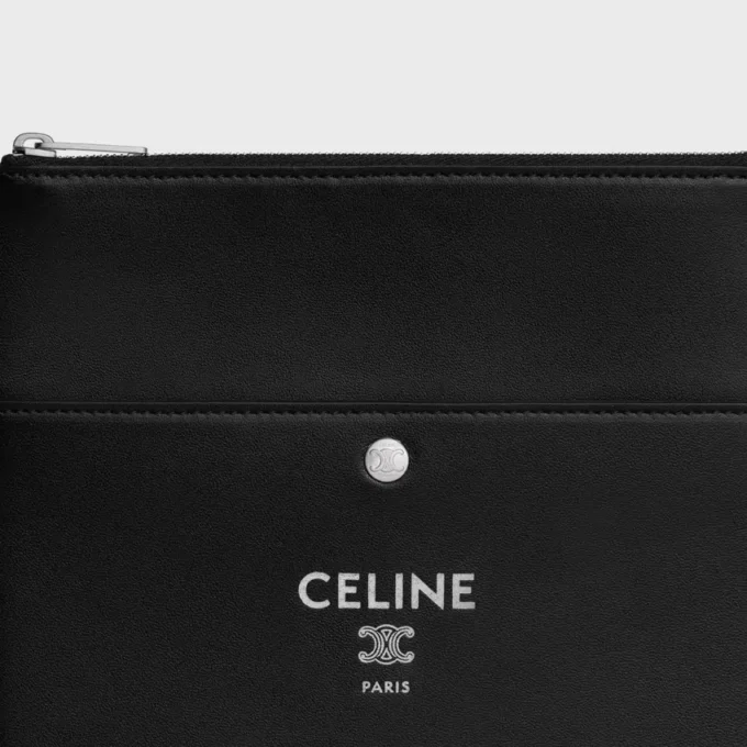 Pochette Sharp Take Away en cuir d&rsquo;agneau lisse