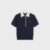 Polo en cachemire fin et soie