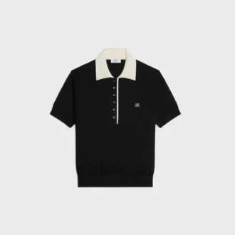 Polo en cachemire fin et soie