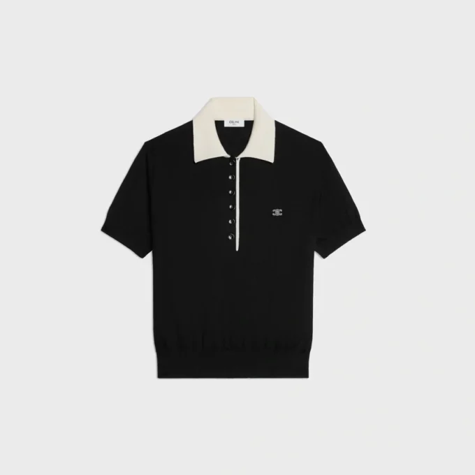 Polo en cachemire fin et soie