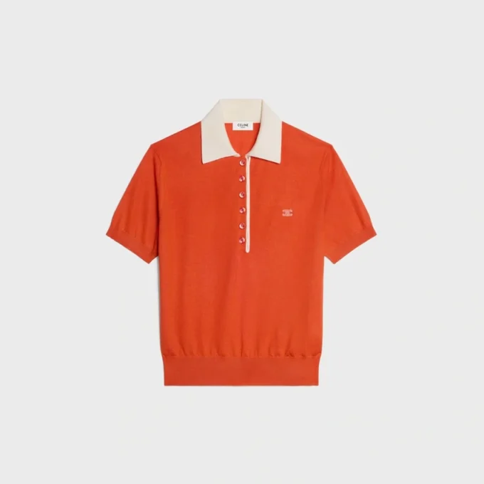 Polo en cachemire fin et soie