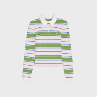 Polo en coton rayé