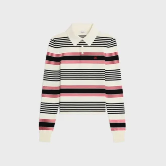 Polo en coton rayé