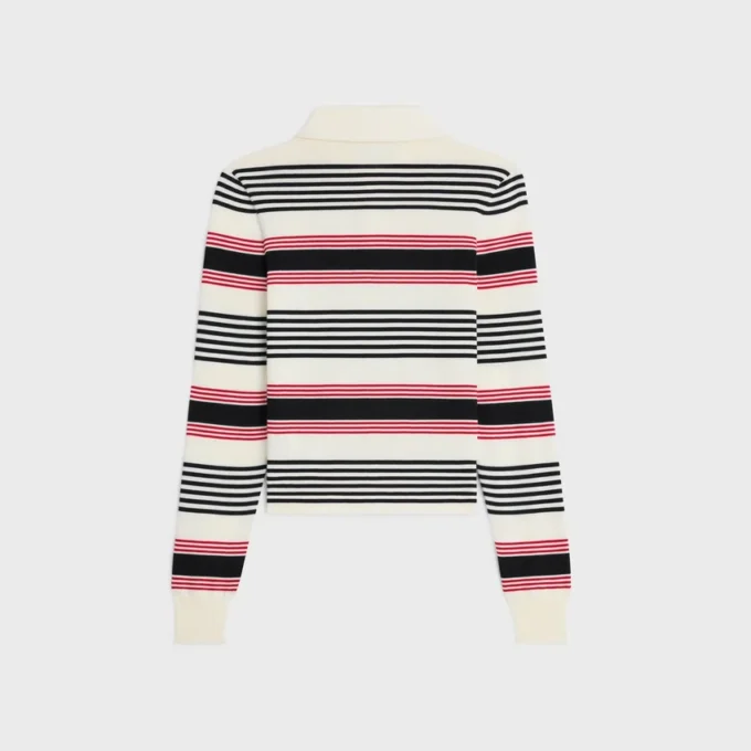 Polo en coton rayé