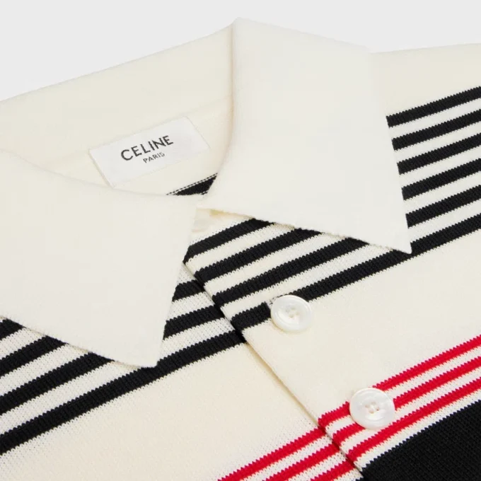 Polo en coton rayé